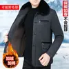 Chaqueta Estilo Nuevo 2022 para Hombre Otoño e Invierno Chaqueta Casual de Solapa para Adultos Mayores Color Sólido Botón de Papá Abrigo para Hombre