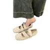 ¡Aumento de altura oculto! Zapatos Mary Jane cuadrados de lunares retro coreanos, bailarinas de corte bajo, zapatos franceses para mujer de principios de otoño