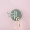 Nuevo Estilo Gancho Giratorio de Tres Ramas Adhesivo Sin Costuras Gancho de Pared para Dormitorio Cocina Baño Gancho Adhesivo sin Perforaciones