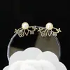 Pendientes de alta calidad para todo tipo de atuendos, pendientes de moda para hombres y mujeres, letras de pedrería, todo a juego, pasador de plata s925, accesorios de aleación