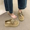 Zapatos Birkenstock Casuales de Punta Cerrada para Mujer Primavera y Verano 2025 Nuevo Diseño de Nicho Cómodos Versátiles Planos Versátiles de Suela Gruesa