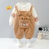 Macacão de Bebê Outono Tardio e Inverno 0 a 1 Ano 3 Bebê Menina Roupas Infantis Roupas com Forro de Fleece 2 Dropshipping