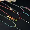 Corda para Colar Trançada Artesanal de Xizang Cordão com Pingente Multicolorido Venda Quente Cordão Vintage com Borla Cordão para Pendurar Joias Populares