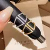 Anel Aberto Geométrico Vazado Banhado a Ouro 18k Real com Zircônia Estilo Frio de Luxo Leve High-End Anel para Dedo Indicador Joias para Mãos Femininas