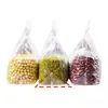 Bolsas herméticas de cierre tipo ziplock de doble cara, de pie, grado alimenticio, seguras para refrigerador y congelador, bolsas herméticas para conservación de frescura para organización de la cocina del hogar