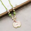 Colar de Maçã de Cerâmica Jingdezhen Colar Borboleta Dopamina Personalidade Fresca Feminina Moda Versátil Colar Venda por Atacado