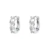 Brincos Pequenos Coloridos Frescos de Zircônia em Prata de Lei S925 para Mulheres Moda 2025 Design de Nicho Luxo Acessível Brincos Cintilantes