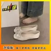 Sapatos de Salto Único com Plataforma de Veludo, Fivela Quadrada Estilo Francês, Strass, Bico Quadrado Elegante para Noite, Sapatos Pretos para o Dia a Dia, Coleção Primavera e Outono 2026
