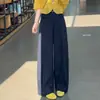 Calça Cimitarra Verde Limão de Algodão e Linho Feminina 2026 Verão Nova Calça Casual Fina Respirável de Linho Calça de Perna Larga