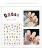 Pegatinas de uñas de dibujos animados de oso coreano estilo ins, lindas pegatinas de animales, parches de decoración de uñas con diseño de unicornio y flores, aha
