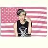 Bandera de Apoyo Estrella Transfronteriza Amazon Temu Fondo de Bandera Americana Rosa Personalizado Personaje Patrón Personalizado Poliéster