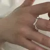 Anel de Estrela Estilo Coreano S925 Prata Esterlina Doce e Cool para Mulheres, Design Simples de Nicho, Anel de Estilo Cool, Joia de Mão Simples e Versátil