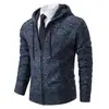 2023 Otoño e Invierno Nuevo Abrigo de Moda para Hombre Suéter Cárdigan con Capucha y Forro Polar Suéter Casual Grueso para Hombre