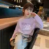 Novedad Primavera y Otoño 2026 Tops Casuales de Moda para Niños Medianos y Grandes, Camiseta de Manga Larga con Cuello Redondo de Dibujos Animados de Algodón Puro para Niñas