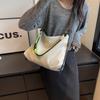 Bolsa Transversal Bolsa Feminina Grande Capacidade 2025 Nova Impermeável Tecido de Nylon Bolsa Tote Trabalho Deslocamento Estilo Coreano Bolsa de Ombro