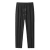 Pantalones Deportivos de Secado Rápido de Verano Delgados de Color Sólido de Seda de Hielo Elásticos Deportivos de Secado Rápido Transpirables Holgados Rectos Casuales para Hombre