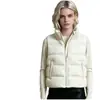 Colete acolchoado feminino com gola alta de penugem de pato branca, novo modelo 2026, jaqueta de plumas leve e quente para mulheres
