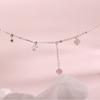 Collar de Borla de Corazón Chapado en Plata 925 Simple Nicho para Mujer Cadena de Clavícula Moderna Lujo Accesible Moda Popular Estilo K