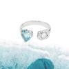 Nicho Design Amor Zircon Anel Mulheres Estilo Frio Moda High-end Sense Open Finger Anel Anel Casal