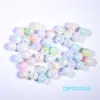 10 perlas de imitación de concha de nácar acrílicas color mágico cuentas redondas accesorios para joyería cuentas galvanizadas material para pulseras