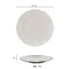 Plato de Cena Cerámico Blanco Brillante Retro con Borde de Encaje Estilo Francés Xinming Redondo de 8 Pulgadas Vajilla Doméstica Simple