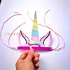 2025 Nuevo Sombrero de Cumpleaños de Encaje de Unicornio de Colores Sombrero de Fiesta de Cumpleaños para Niños Suministros para Fiestas Fabricante Venta al por Mayor