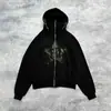 Marca Tendência Europeia e Americana Transfronteiriça Outono e Inverno Moda Hip-Hop Casual Camuflado Quente Solto Zíper Cardigã Top Moletom