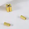 Cuentas Espaciadoras Tubulares Rectas con Forma de Flor Magnética de Cobre Chapado en Oro de 18 Quilates con Alta Retención de Color, Accesorios para Hacer Pulseras DIY Hechos a Mano