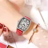Reloj de Cinturón para Mujer GEDI Douyin Transmisión en Vivo, Reloj Vintage de Forma de Barril para Mujer, Moderno e Impermeable