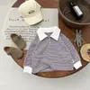 Conjunto de Ropa de Primavera y Otoño de Estilo Coreano, Moderno y a la Moda, para Niños Pequeños Niños, Conjunto Elegante y Cómodo de Dos Piezas con Tirantes y Camisa