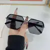 Gafas de Sol Cuadradas Metálicas de Medio Marco Nuevas Clásicas 2025 Moda Tendencia para Hombre Conducción Anti-UV