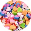 Fatias Coloridas de Argila Macia Desenhos Animados de Frutas Letras em Inglês Perfuradas Conjunto de Argila Macia Material de Argila Macia para Pulseira