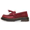 Mocasines con borlas marrones de Caballo Loco para mujer, de cuero genuino, bajos, de cuero pequeño, estilo británico, con punta redonda, informales y a la moda para estudiantes.