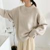 Suéter Azul Neblina de Piel Sintética de Mapache para Mujer, Otoño e Invierno 2026, Engrosado, Suave y Esponjoso, Top de Punto