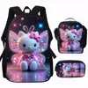 La Mochila Más Vendida de Amazon Stitch Stitch para Estudiantes de Primaria y Secundaria Bolso de Hombro Estuche Tres Piezas Anime Dibujos Animados