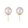 Brincos de Pérola de Pão com Agulha 999 Prata, Design Minimalista Francês, Brincos de Luxo, Estilo Coreano Estilo Ins para Meninas na Primavera