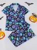 Primavera y Otoño 2025 Amazon Nuevos de Manga Larga Ropa de Casa Pijamas Navidad Halloween Estampado Largo POD Retrato Personalizado