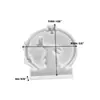 Molde para Bandeja de Velas Listrada Oval para Decoração DIY Velas de Gesso Decorativas de Natal Suporte de Exibição Molde de Silicone
