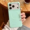Capa de Celular com Padrão de Ondas Adequada para iPhone 17 Pro Max, Design de Botão Magnético de Cobertura Total, Capa de Silicone Líquido com Quatro Cantos à Prova de Choque para Apple 16