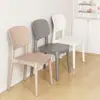 Silla de comedor, estilo nórdico, engrosada para uso doméstico, cómoda para sentarse durante largos períodos, con respaldo, adecuada para uso comercial, para jugar, ocio y entornos casuales, silla de plástico simple