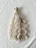 Peluca de Muñeca de Algodón 25cm Cabello Ondulado de Seda Suave con Degradado de Onda de Agua para Muñecas Bjd
