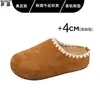 Versión de cuero de zapatos Birkenstock sin talón ultra suaves de suela gruesa para mujer, zapatos casuales tipo mocasín cerrados