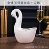 Juego de Vajilla de Cerámica Jingdezhen Platos Vajilla de Porcelana Hueso Platos Domésticos Jade Incrustado en Oro Artesanal Regalos de Oro Venta al por Mayor