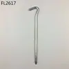 Estacas de Tienda de Alta Calidad, Estacas de Tienda Redondas de Aleación de Aluminio con Forma de Signo de Interrogación, Accesorios para Tienda de Campaña 18cm