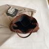 Bolso de Mano para Mujer Transfronterizo Comercio Exterior Nuevo Versátil Retro Bolso de Hombro Estilo Yadan Bolso Tote de Ante