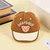 Gorro de bebé de oso de dibujos animados, gorro de sol unisex para bebé de primavera y otoño, gorra de béisbol infantil transpirable y versátil