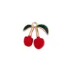 Pingente Individual Estéreo Cereja Morango Vermelho Gotejamento de Óleo Joia Coreana Acessórios DIY Pingente de Liga DIY Colar Transfronteiriço