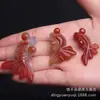 Venta Directa de Fábrica Colgante de Ágata Roja Pez Dorado para Hombres y Mujeres Chalcedony Jade Colgante Pequeño de Pez Dorado Jade Venta al por Mayor