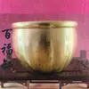 Adornos Artesanales de Latón Cilindro Baifu de Cobre Taza Baifu Cornucopia Adornos de Oficina Cilindro de Arroz Lingotes de Oro Trabajador del Cobre