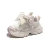 Zapatillas Chunky para Niños 2026 Primavera y Otoño Nuevo Estilo Coreano Zapatillas con Lazo para Niñas Zapatillas de Malla Transpirable para Correr